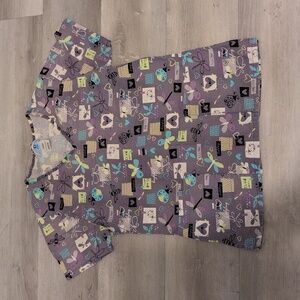 SB Scrubs Whimsical Insect Print Scrub Top - XS